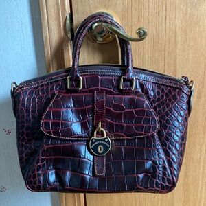 Dooney & Bourke Bordeaux Satchel, Black & Red print